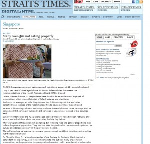 straits time - seniors not eating well