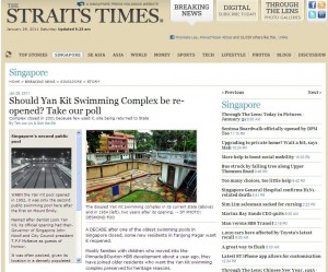 straits times yan kit pool