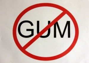 chewing gum ban