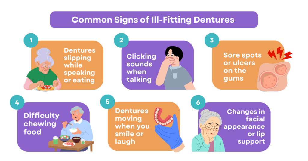 Common signs of ill-fitting dentures 