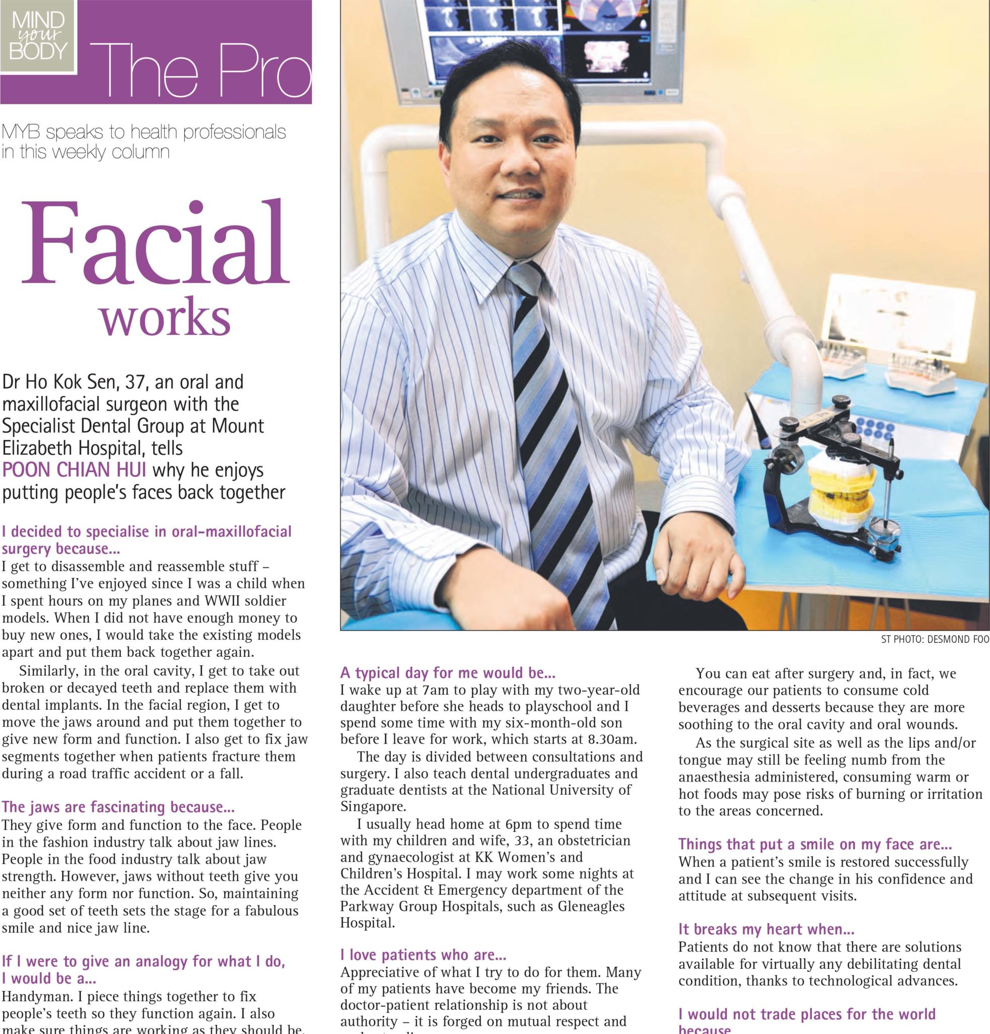 Straits Times, December 17, 2009: ST MYB Facial works