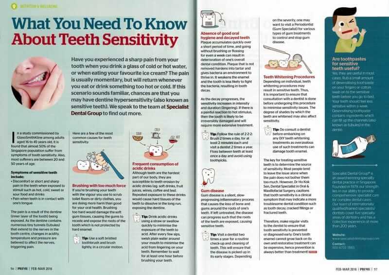 Majalah Prime, Feb-Mar 2016: Yang Perlu Anda Ketahui Tentang Sensitivitas Gigi
