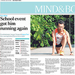 海峡时报（19 年 2016 月 XNUMX 日）：学校活动让他再次跑步（Dr Ansgar Cheng）