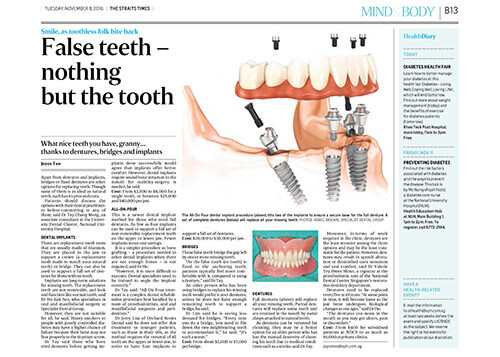 Dr Ho Kok Sen featured on The Straits Times