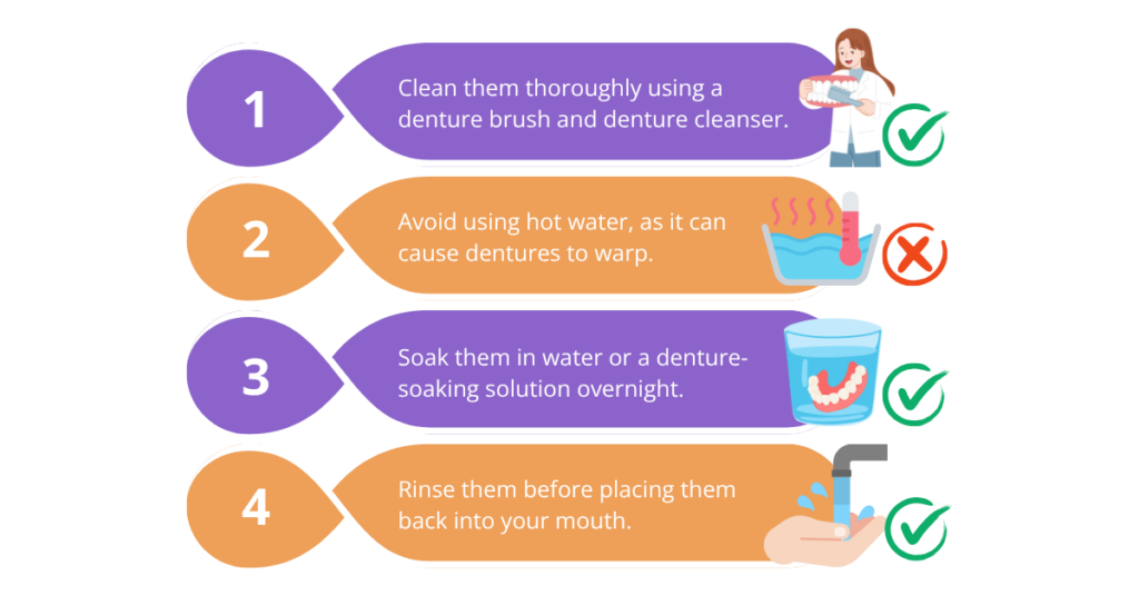 Infographic | How to store dentures overnight